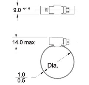 German style hose clamp 8-16mm, Top quality Hydraulic Pipe Clamp, Hose Clamp