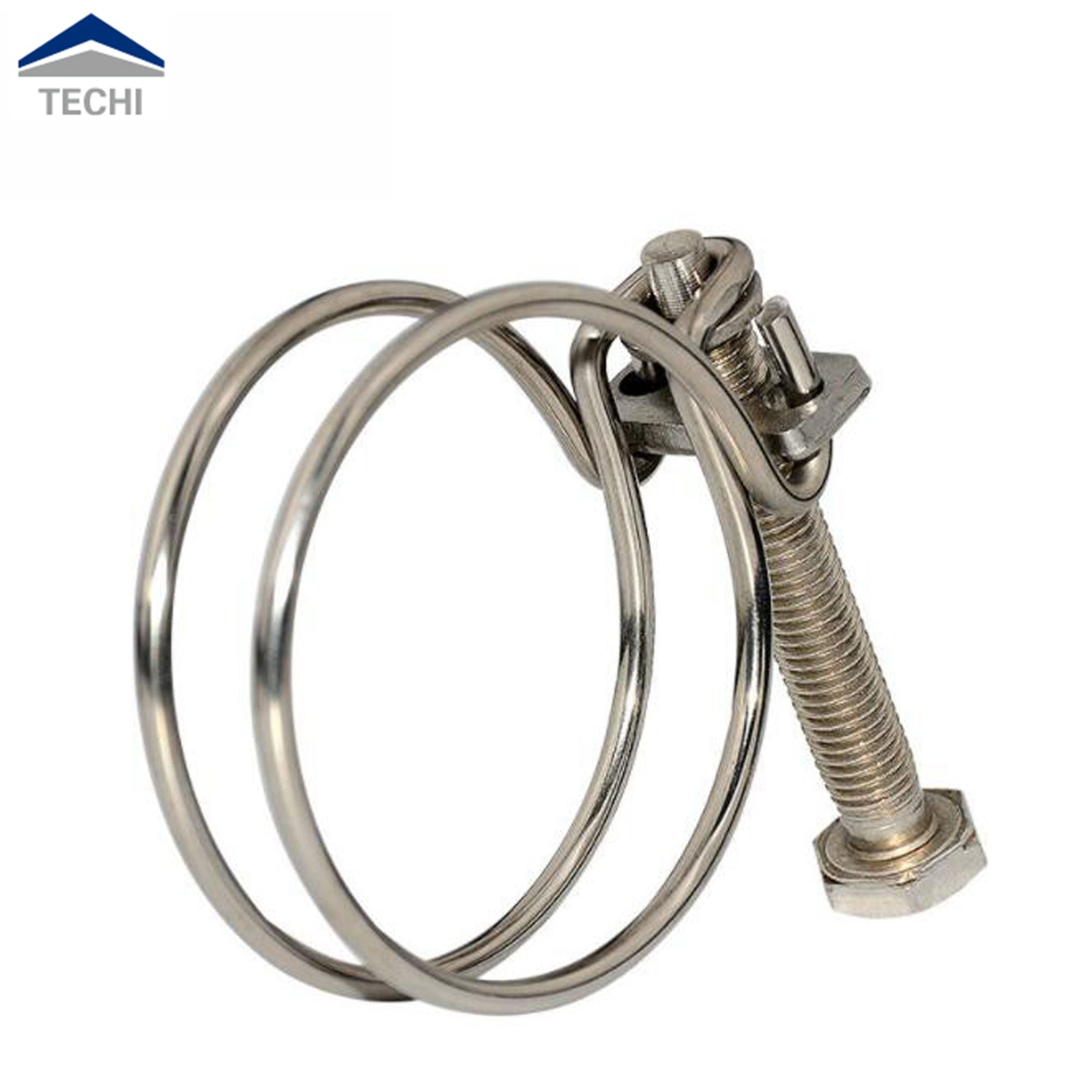 Stainless Steel 304 Double Wires Hose Clamp Top Quality Hydraulic Pipe Clamphose Clamp 9878